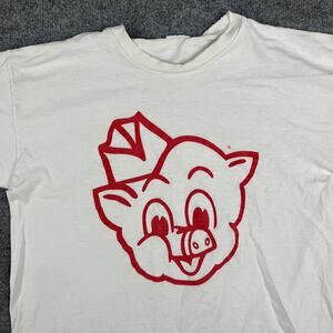 AllSport T-Shirt Mens Size XL White Vintage Pig Graphic Tee Rare Retro 90s